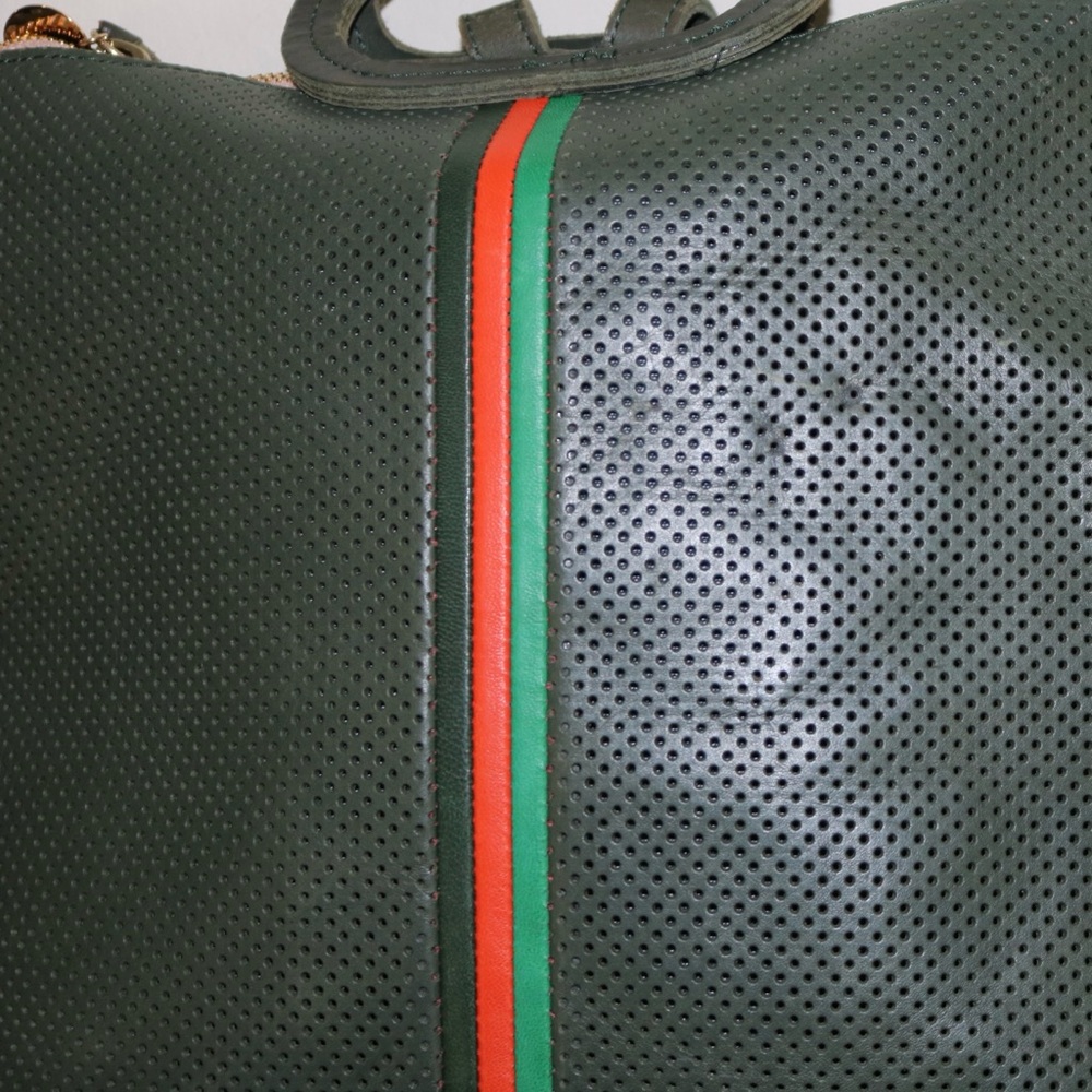 Clare V. Perforated Marcelle Backpack in Green - Picture 11 of 15
